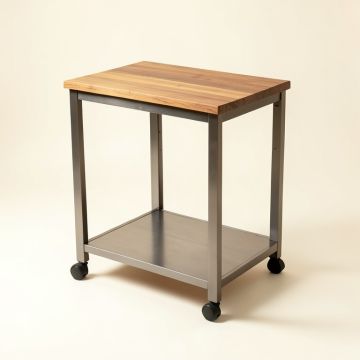 Sydney Kitchen Cart With Butcher Block Top (synthetic illustration; no displayed measurements)