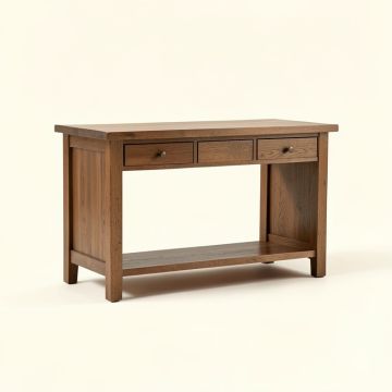 Carabella Solid Wood Console Table (synthetic illustration; no displayed measurements)