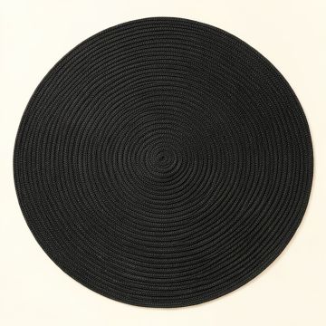 Meadow Bend Round Area Rug - Black (synthetic illustration; no displayed measurements)