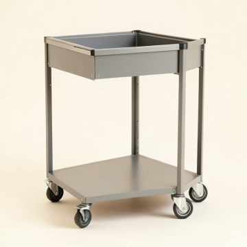 Rowan Dale Empty Rolling Workshop Cart - Gray (synthetic illustration; no displayed measurements)