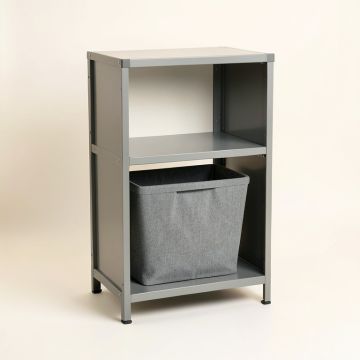 Hazel Dell Freestanding Pull-Out Hamper Cabinet - Gray (synthetic illustration; no displayed measurements)