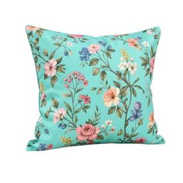 Turquoise Waters Indoor/Outdoor , Removable Cover Pillow , Set Of 3 Pillow Floral Pillow