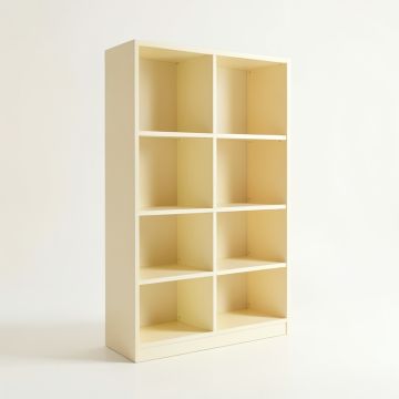 Cove Bluff Freestanding Bookcase - Cream (synthetic illustration; no displayed measurements)