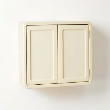 Olive Brook Wall-Mounted Entry Cabinet - Cream (synthetic illustration; no displayed measurements)