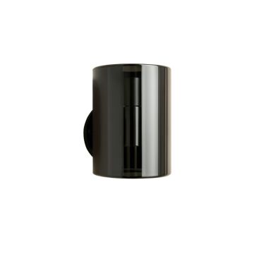 Stone Arc Wall Sconce Mounted On A Plain Wall - Black
