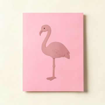 Be A Flamingo Paper Print (synthetic illustration; no displayed measurements)