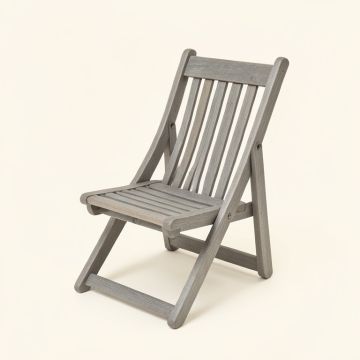 Birch Branch Folding Outdoor Chair - Gray (synthetic illustration; no displayed measurements)