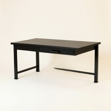 Hazel Bluff Empty Workshop Workbench - Black (synthetic illustration; no displayed measurements)