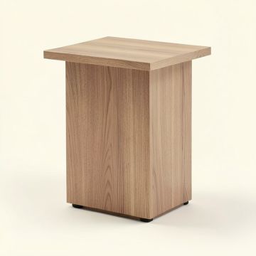 Lohr Solid Wood Pedestal End Table (synthetic illustration; no displayed measurements)