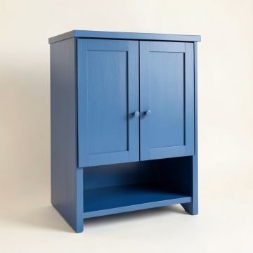 Holly Crest Wall-Mounted Laundry Cabinet - Blue (synthetic illustration; no displayed measurements)