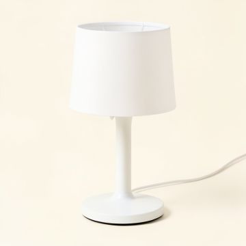 21.5 '' White Bedside Table Lamp (synthetic illustration; no displayed measurements)