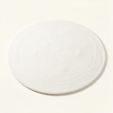 Oak Arc Round Area Rug - White (synthetic illustration; no displayed measurements)