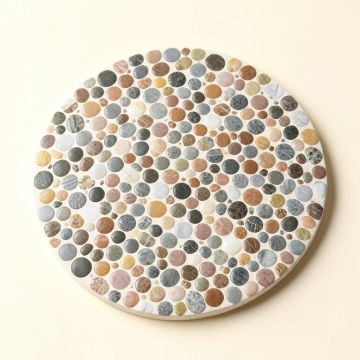 Penny 1 '' X 1 '' Porcelain Round Mosaic Wall & Floor Tile (synthetic illustration; no displayed measurements)