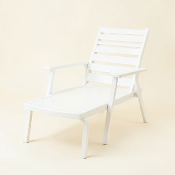 Flint Bluff Outdoor Lounge Chair - White (synthetic illustration; no displayed measurements)