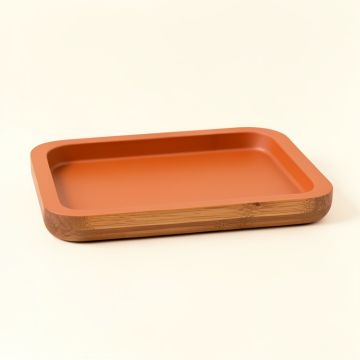 Oak Bend Serving Tray - Terracotta (synthetic illustration; no displayed measurements)