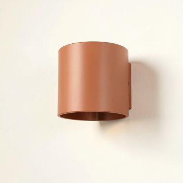 Vale Bluff Wall Sconce Mounted On A Plain Wall - Terracotta (synthetic illustration; no displayed measurements)