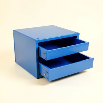Ash Branch Small-Parts Storage Drawer Cabinet - Blue (synthetic illustration; no displayed measurements)