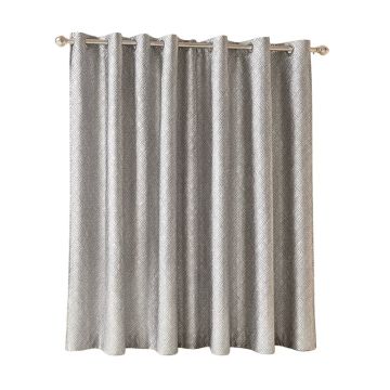 Neida Ironwork Sateen Woven Geometric Room Darkening Thermal Grommet Curtain Panels