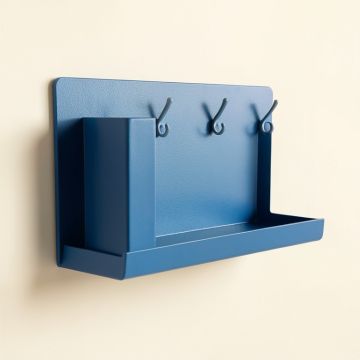 Moss Dale Wall-Mounted Entryway Organizer Shelf - Blue (synthetic illustration; no displayed measurements)