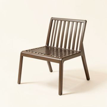 Metal Slat Back Stacking Side Chair (synthetic illustration; no displayed measurements)