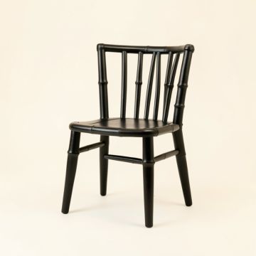 Dune Bridge Small Chair - Black (synthetic illustration; no displayed measurements)