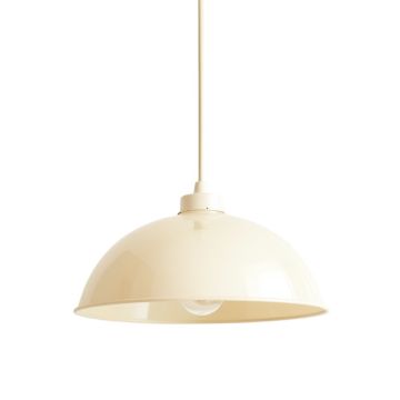 Dawn Brook Pendant Light Suspended From One Plain Cable - Ivory