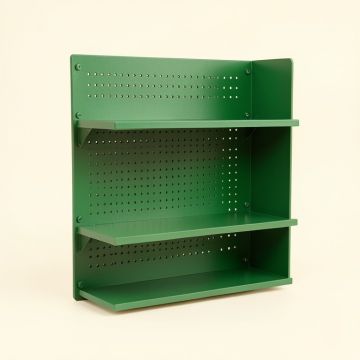 Pine Crest Empty Wall-Mounted Tool Organizer Panel - Green (synthetic illustration; no displayed measurements)