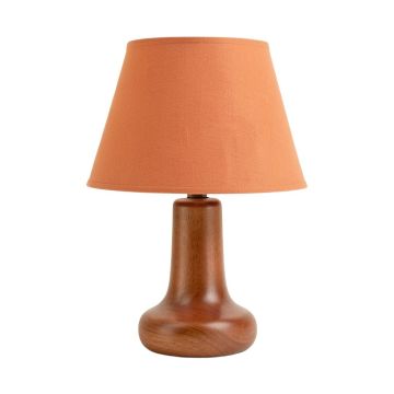 Glen Canyon Table Lamp With A Plain Fabric Shade - Terracotta