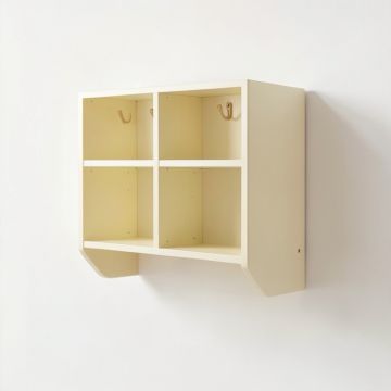 Slate Canyon Wall-Mounted Entryway Organizer Shelf - Cream (synthetic illustration; no displayed measurements)
