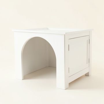Flint Arc Empty Furniture-Style Litter Enclosure (synthetic illustration; no displayed measurements)