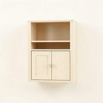 Alder Branch Wall-Mounted Entry Cabinet - Ivory (synthetic illustration; no displayed measurements)
