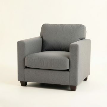 Vale Bend Upholstered Armchair - Gray (synthetic illustration; no displayed measurements)