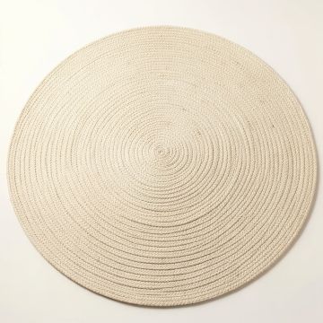 Rowan Brook Round Area Rug - Cream (synthetic illustration; no displayed measurements)