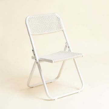 Moss Bend Folding Outdoor Chair - White (synthetic illustration; no displayed measurements)