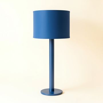 Dawn Crest Floor Lamp With A Plain Fabric Shade - Blue (synthetic illustration; no displayed measurements)