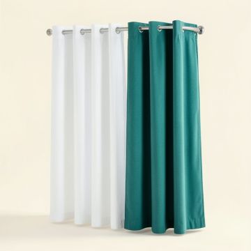 Cogbill Solid Semi-Sheer Grommet Curtain Panels (synthetic illustration; no displayed measurements)