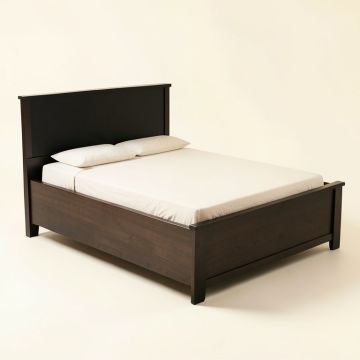 Dorinda Solid Wood Low Profile Standard Bed (synthetic illustration; no displayed measurements)