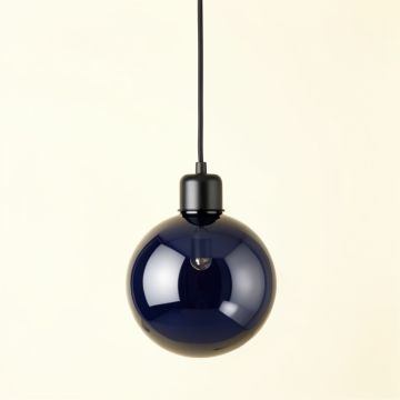 Moss Brook Pendant Light Suspended From One Plain Cable - Navy (synthetic illustration; no displayed measurements)