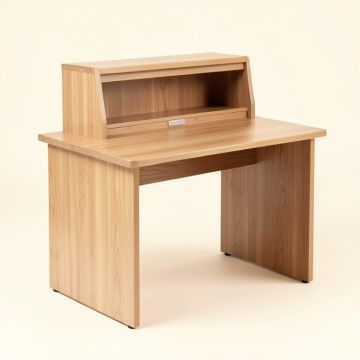 Solid Wood Computer Desk With Hutch (synthetic illustration; no displayed measurements)