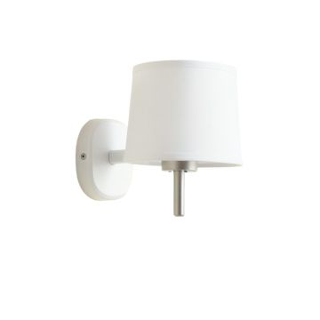 Linden Bridge Wall Sconce Mounted On A Plain Wall - White