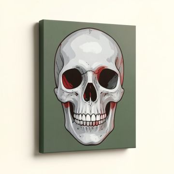 `` Mexican Skull-Grey '' By Nicklas Gustafsson Graphic Art On Canvas (synthetic illustration; no displayed measurements)