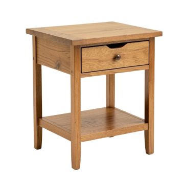 Oyama Solid Wood 4 Legs 1 - Drawer End Table With Storage