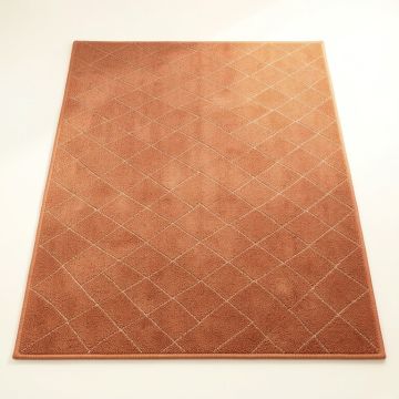 Pine Branch Rectangular Area Rug - Terracotta (synthetic illustration; no displayed measurements)