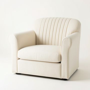 Oak Canyon Upholstered Armchair - Cream (synthetic illustration; no displayed measurements)