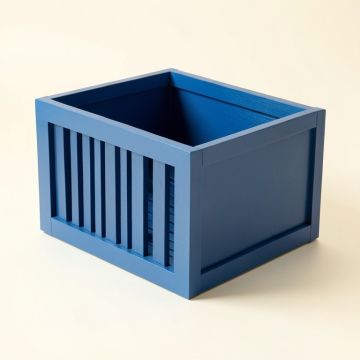 Bay Dell Empty Furniture-Style Litter Enclosure - Blue (synthetic illustration; no displayed measurements)