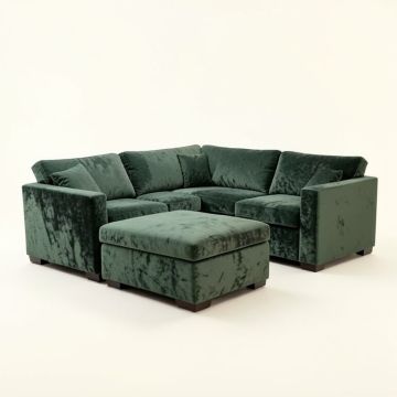 Milliner 138 '' Wide Chenille Right Hand Facing Modular Corner Sectional (synthetic illustration; no displayed measurements)