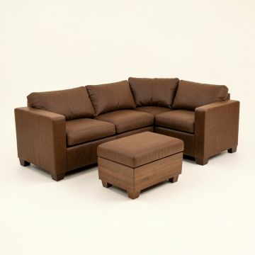 Adomas 104 '' Wide Left Hand Facing Sofa & Chaise With Ottoman (synthetic illustration; no displayed measurements)