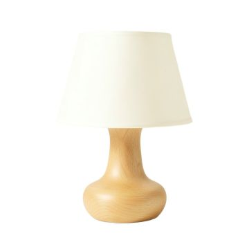 Cedar Bend Table Lamp With A Plain Fabric Shade - Cream