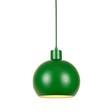 Alder Bluff Pendant Light Suspended From One Plain Cable - Green