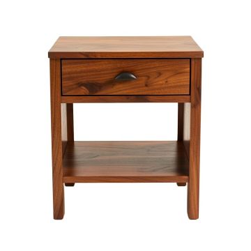 One-Drawer Nightstand in Walnut